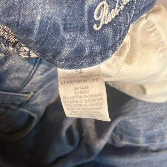 Real Flare‎ Jeans Size 4 Medium Wash Raw Hem  Denim Size 4 / Girls 14 - Picture 5 of 7